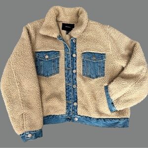 Forever21+ Teddy Denim Jacket